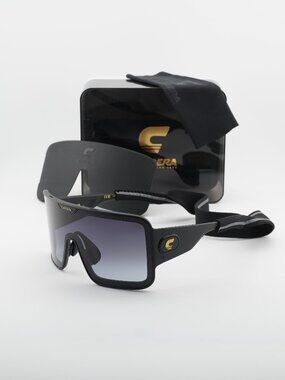 Carrera FLAGLAB 15 0003 9O Shield Sunglasses - Black / Grey